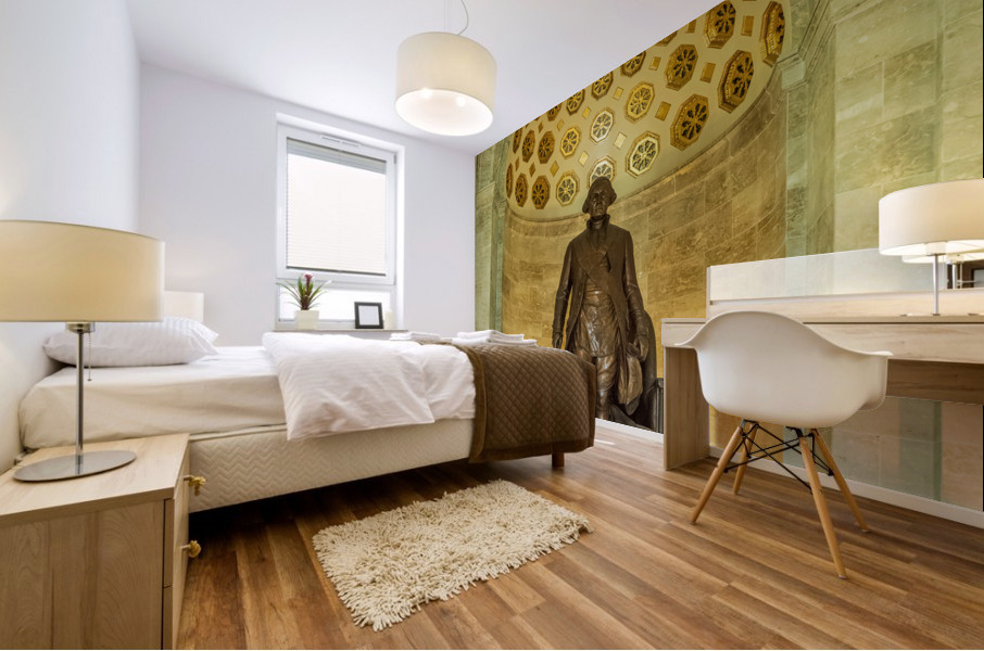 Statue of George Washington in Masonic Memorial Mural print