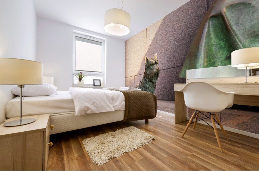 Pet dog at Roosevelt memorial Washington DC Mural print