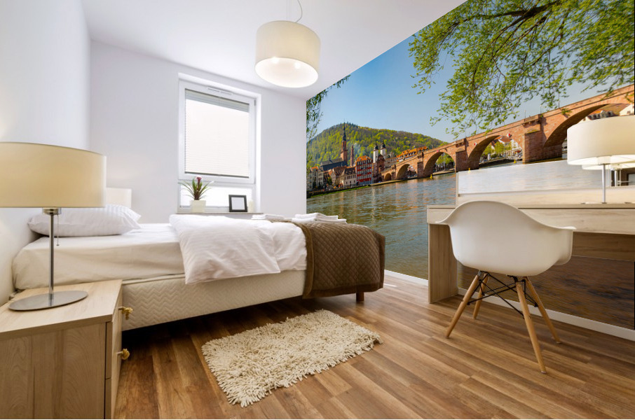 Old bridge into town of Heidelberg Germany Mural print