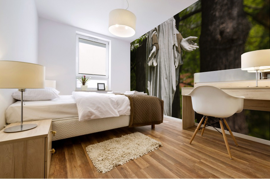 Statue Jesus at Cabrini College Pennsylvania Mural print