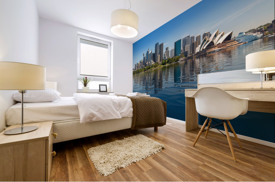 Dramatic panoramic photo Sydney harbor Mural print