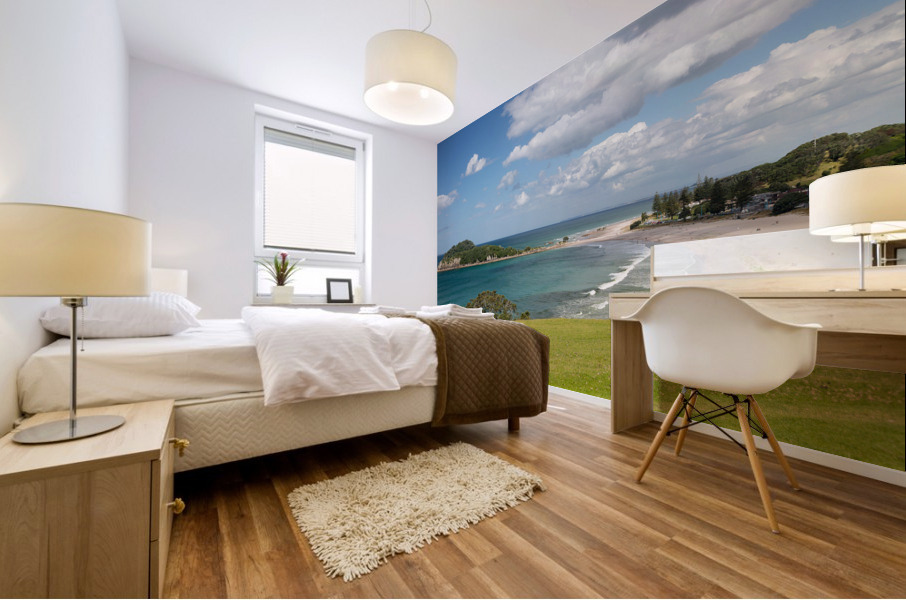 Hike around The Mount at Tauranga in NZ Mural print