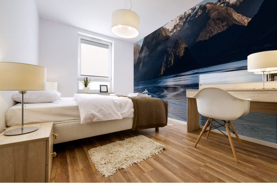 Fjord of Milford Sound in New Zealand Mural print