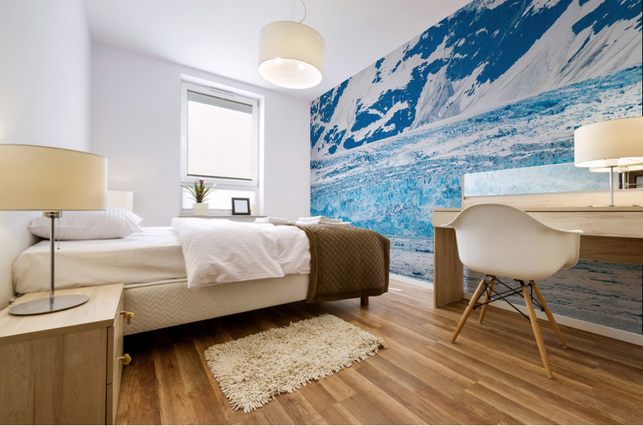 The Hubbard glacier near Valdez in Alaska on cloudy day Mural print