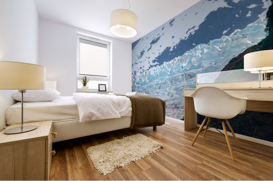 The Mendenhall glacier near Juneau in Alaska Mural print