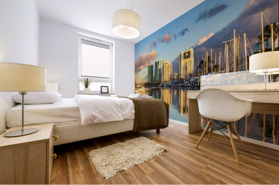 Harbor at Ala Moana Oahu Hawaii Mural print