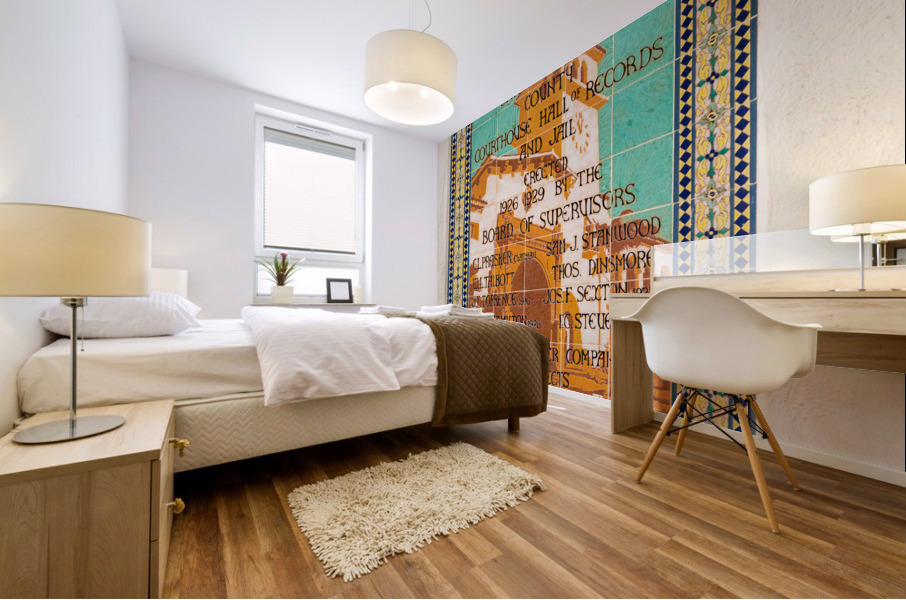 Tiling celebrating building of Courthouse Mural print