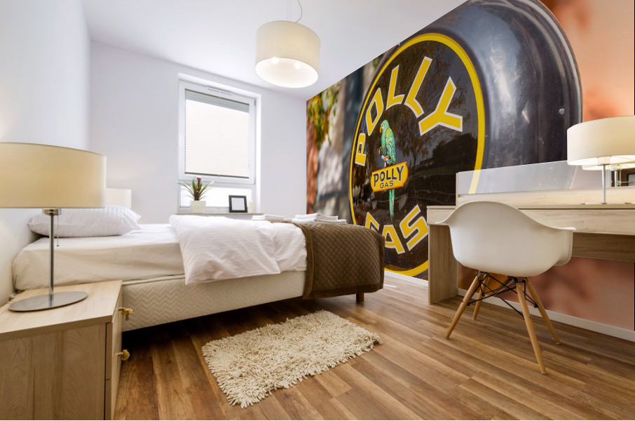 Reflections in Polly Gas pump Mural print