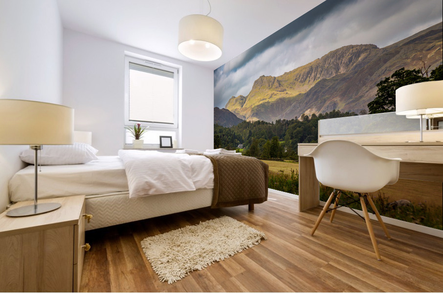 Langdale Pikes in Lake District Mural print