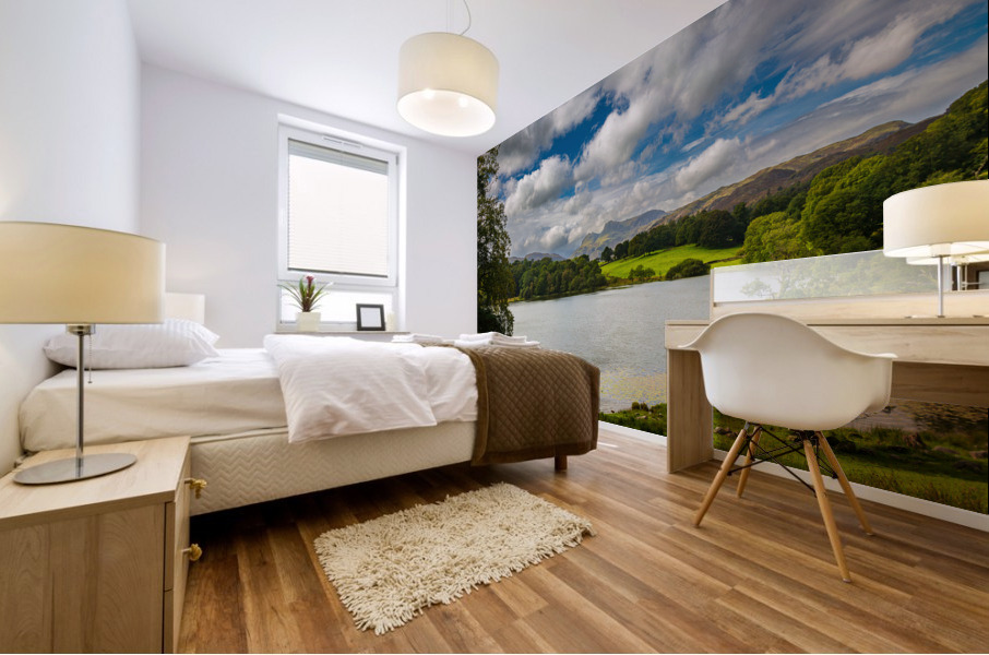 Loughrigg Tarn in Lake District Mural print