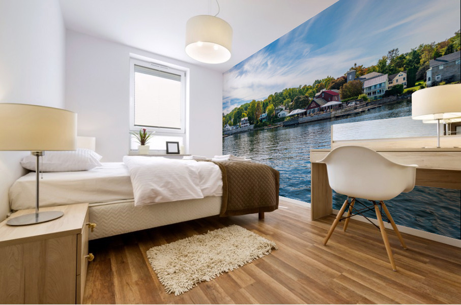 The Old Dock at Essex in New York State Mural print