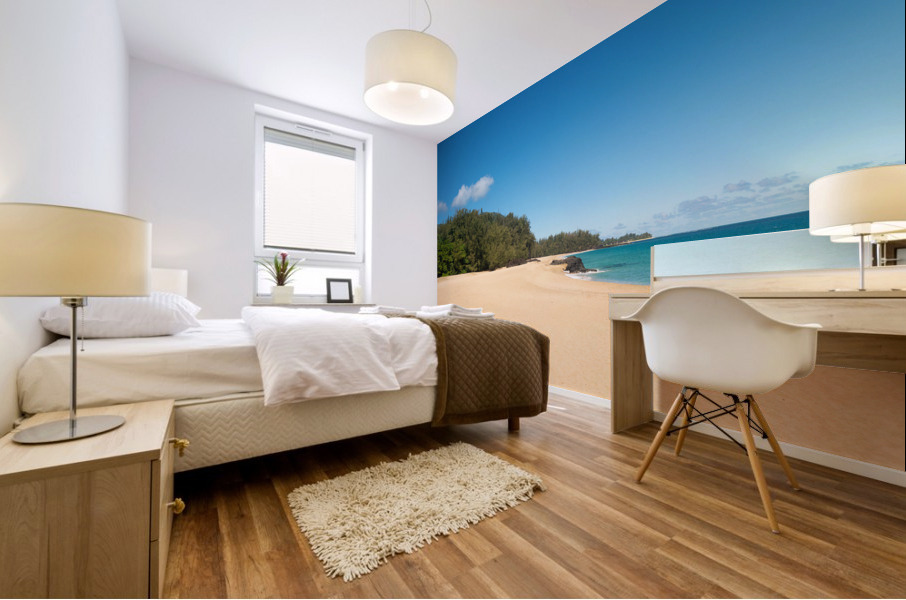 Lumahai Beach Kauai on calm day Mural print