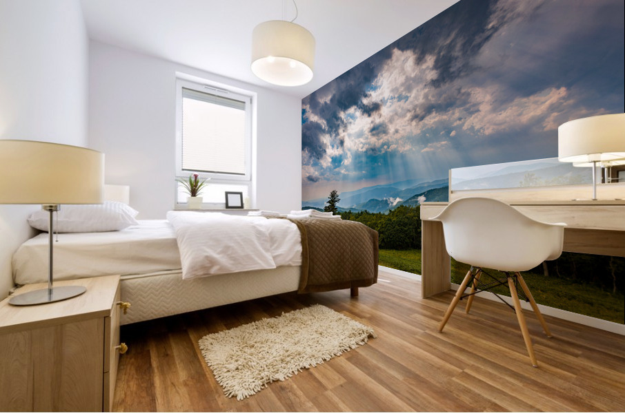 Storm over Blue Ridge Mountains Mural print