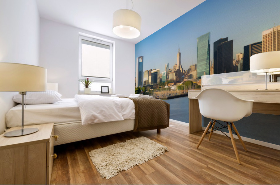 Colored pencil sketch of the city of Buenos Aires in Argentina Mural print