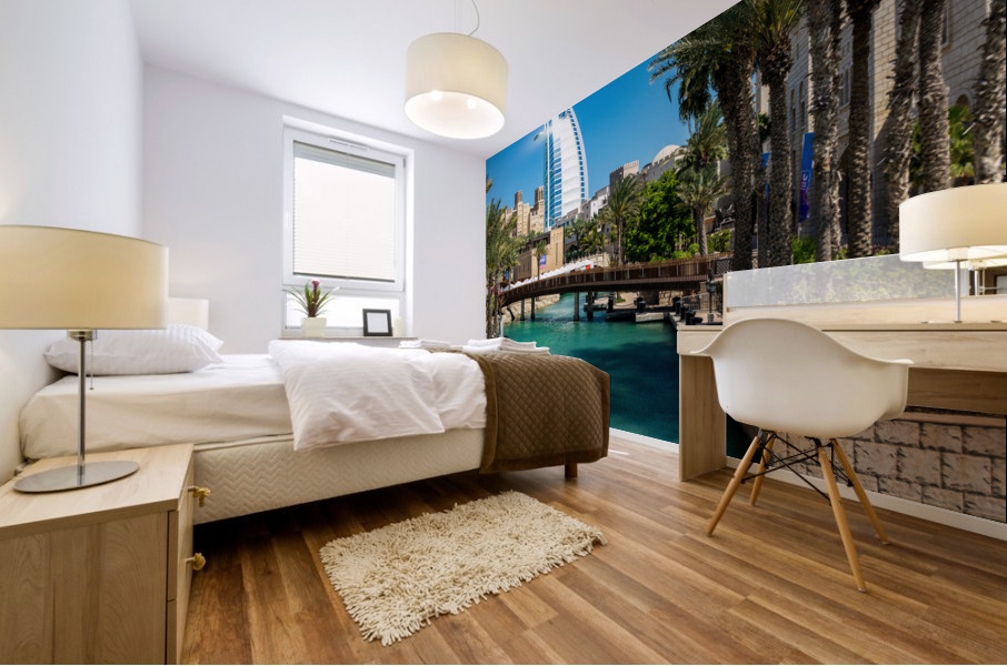 Vertical format around Souk Madinat Jumeirah in Dubai Mural print
