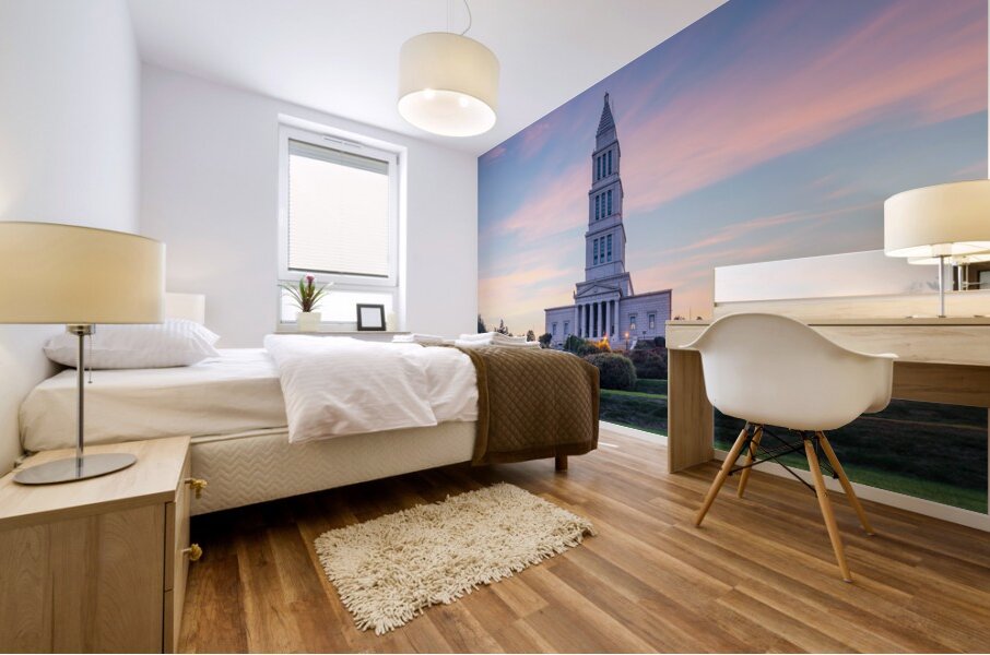 Sunset at the George Washington Masonic National Memorial in Ale Mural print