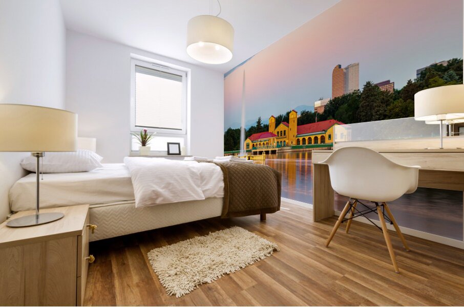 City Park in Denver with boathouse Ferril Lake Mural print