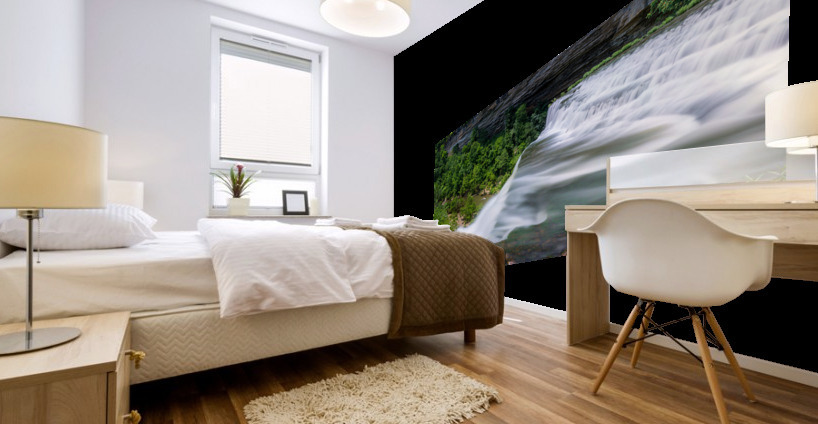 Top of Burgess Falls in Tennessee Mural print