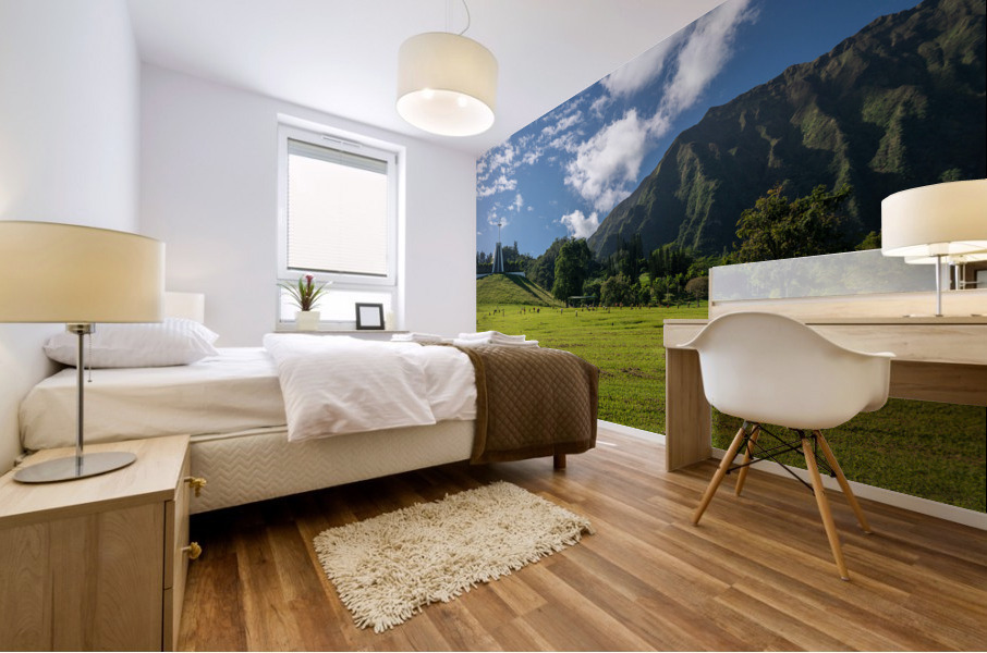 Large cross on top of the chapel in the Valley of the Temples Mural print