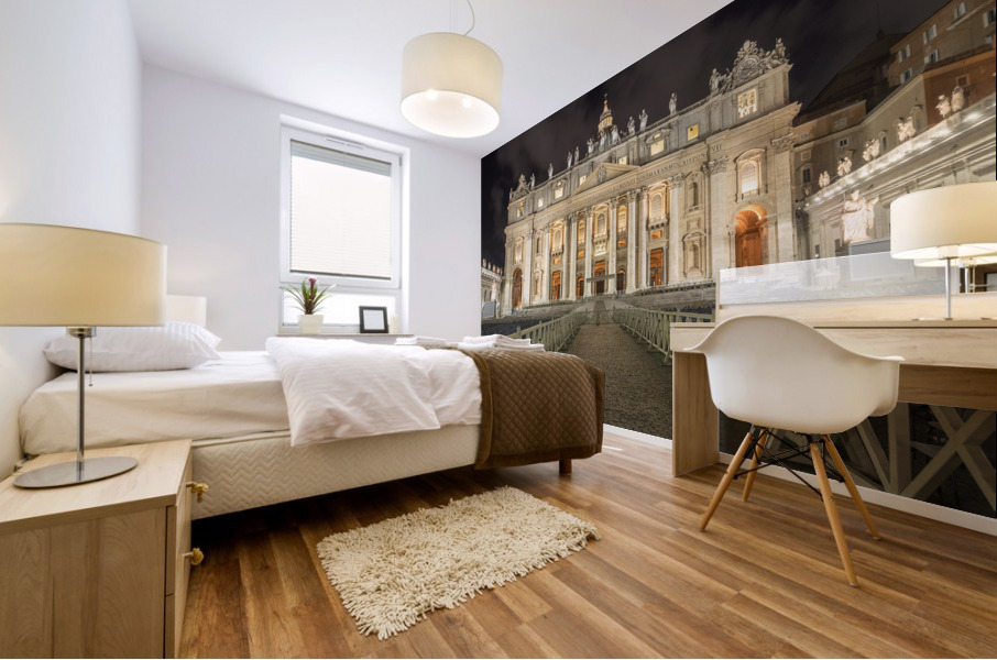 Entrance to St Peters Basilica at Easter Mural print