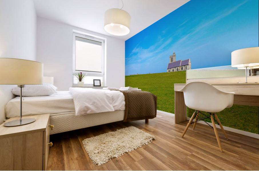 Old church on the Island of Lundy off Devon Mural print