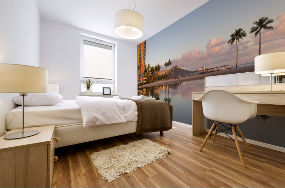 Newly restored tiling mural on Rainbow Tower Mural print