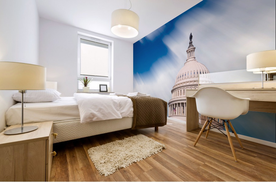 Congress capitol dome in Washington DC Mural print