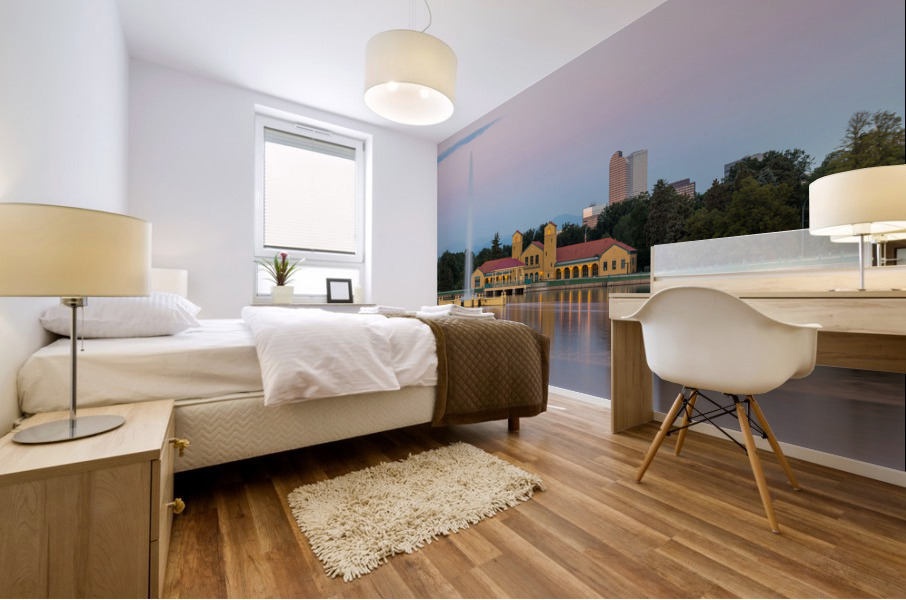 City Park in Denver with boathouse Ferril Lake Mural print