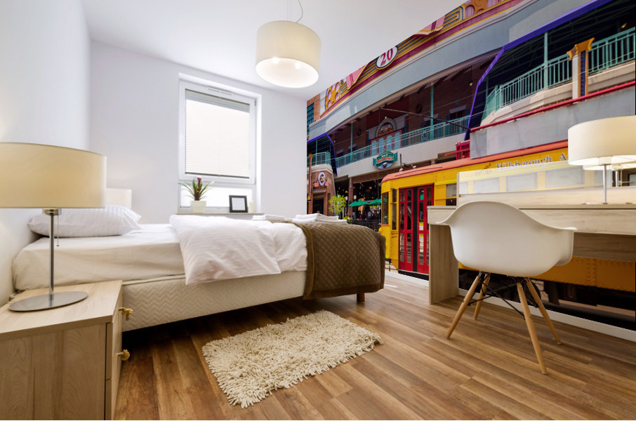 Cinema in Ybor City in Tampa Florida Mural print