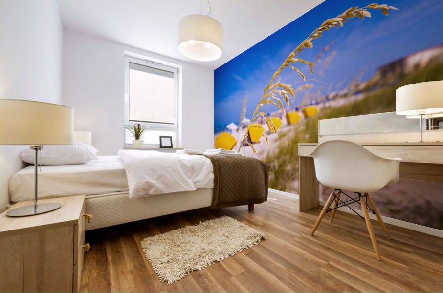 Madiera Beach and sea oats in Florida Mural print