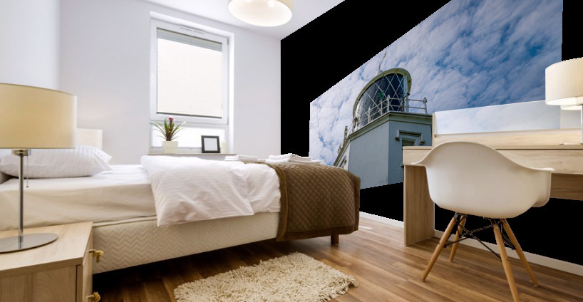 Detail of lighthouse lens at Lizard Light house in Cornwall Mural print