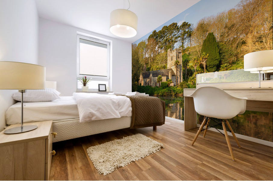 St Just in Roseland parish church in Cornwall UK Mural print