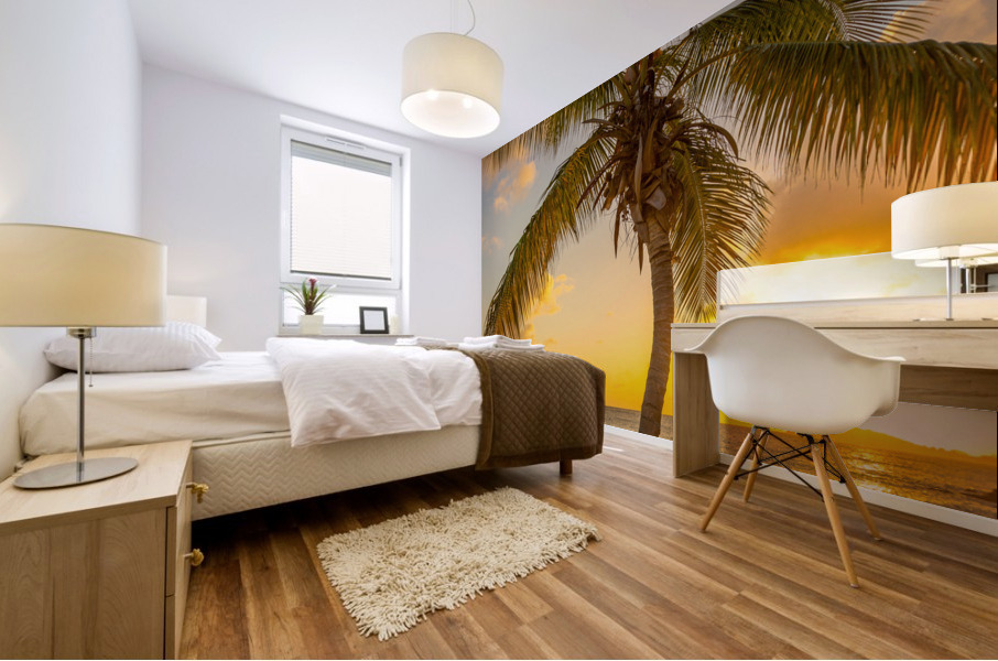 Cruise ship leaves St Thomas Mural print