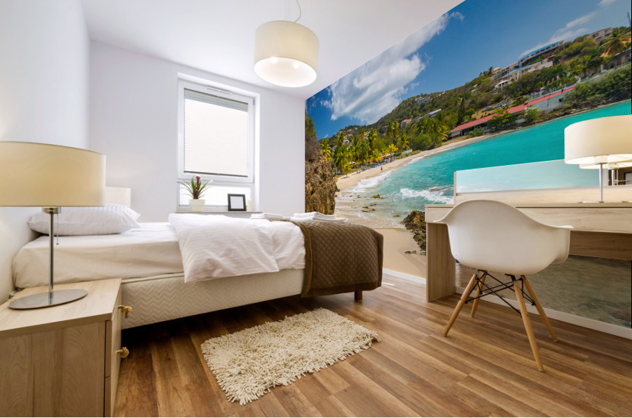 Frenchmans Bay with Beach scene St Thomas USVI Mural print