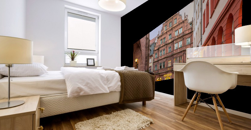 Ritter Hotel in old town of Heidelberg Germany Mural print