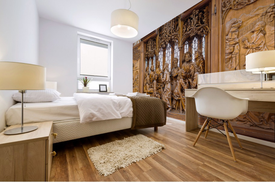 Atlar carving in Rothenburg ob der Tauber Impression murale