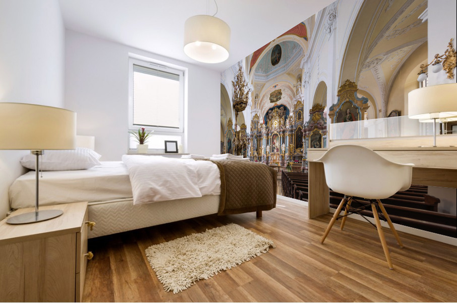 Interior Parish Church Gerlachsheim Germany Mural print