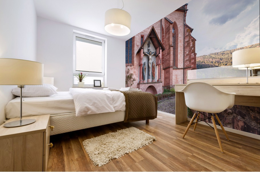 Town of Hirschhorn Hesse Germany Mural print