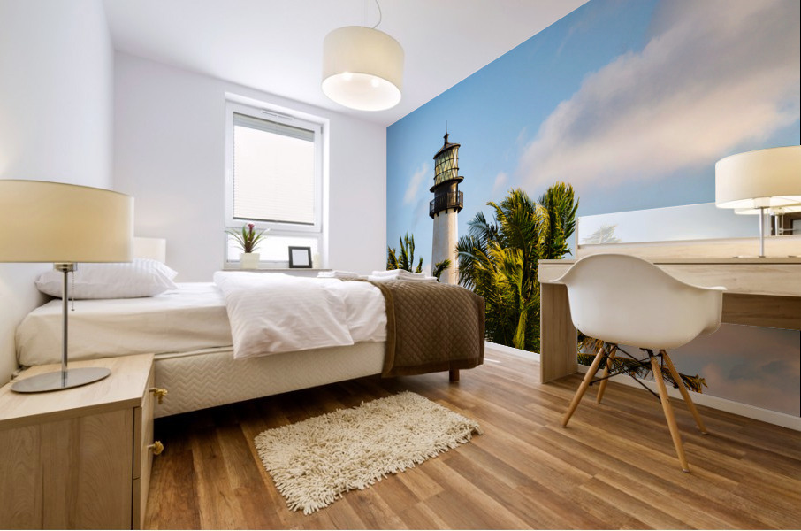 Cape Florida lighthouse in Bill Baggs Mural print