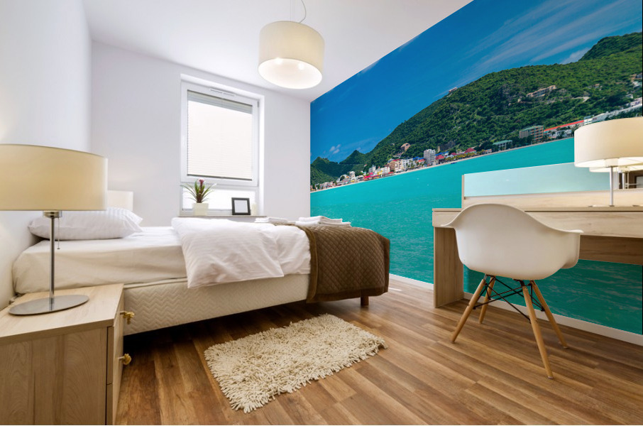 Panorama of Philipsburg Sint Maarten Mural print
