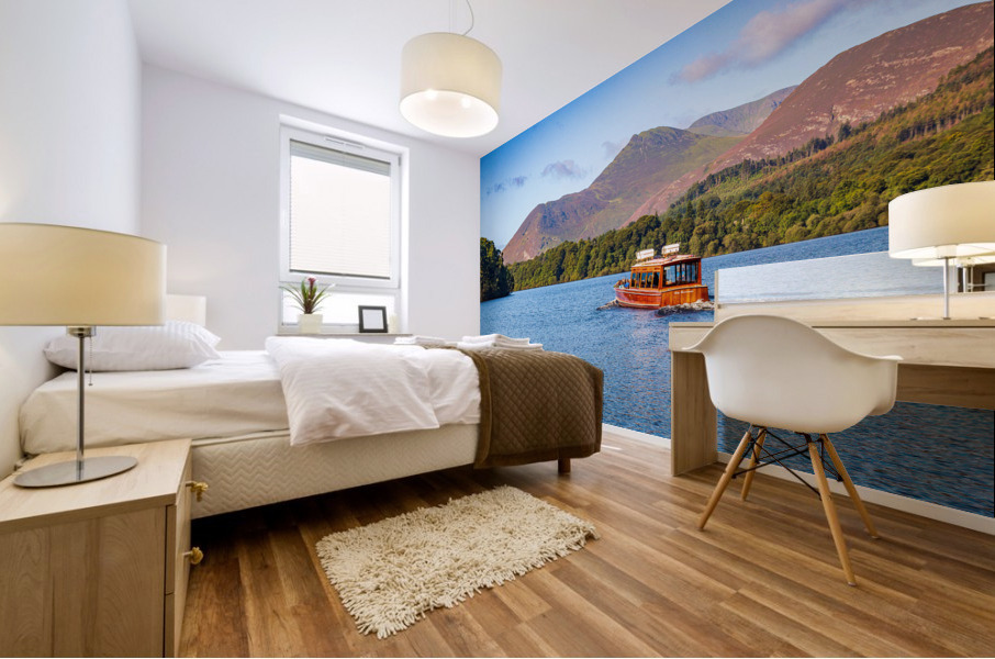 Lady Derwentwater on Derwent Water in Lake District Mural print