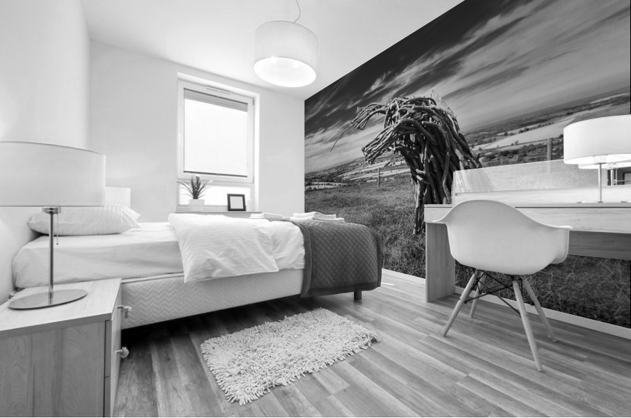 Traditional green man woven from branches Mural print