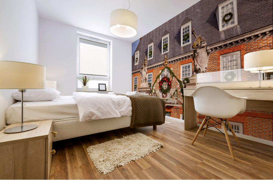 Entrance to Governors palace in Williamsburg Mural print