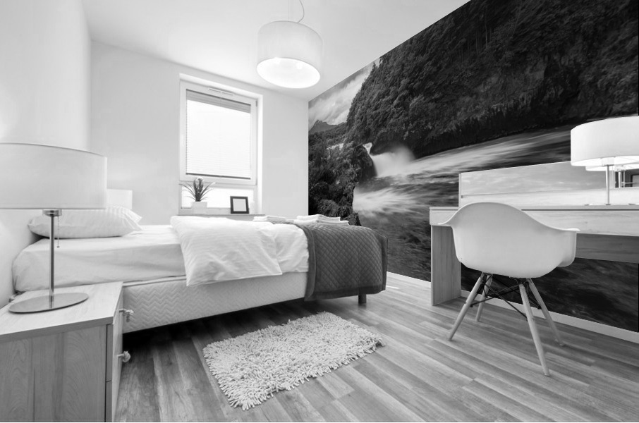 Petrohue falls and cascade by the Osorno volcano in Chile Mural print