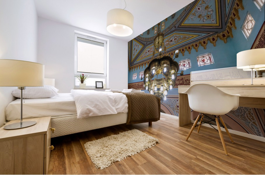 Interior of the dome in the Jumeirah Mosque open to visitors in  Mural print