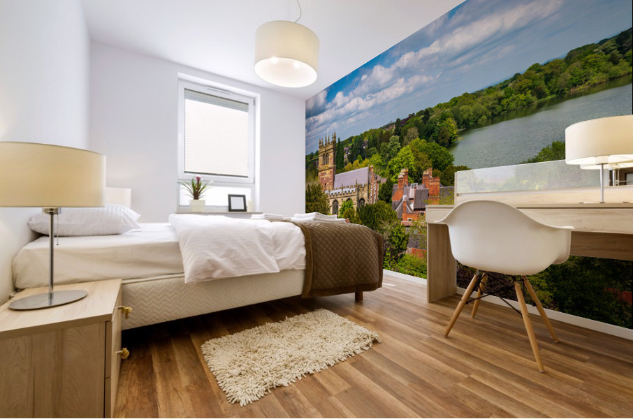 Parish church of St Marys in Ellesmere Shropshire Mural print