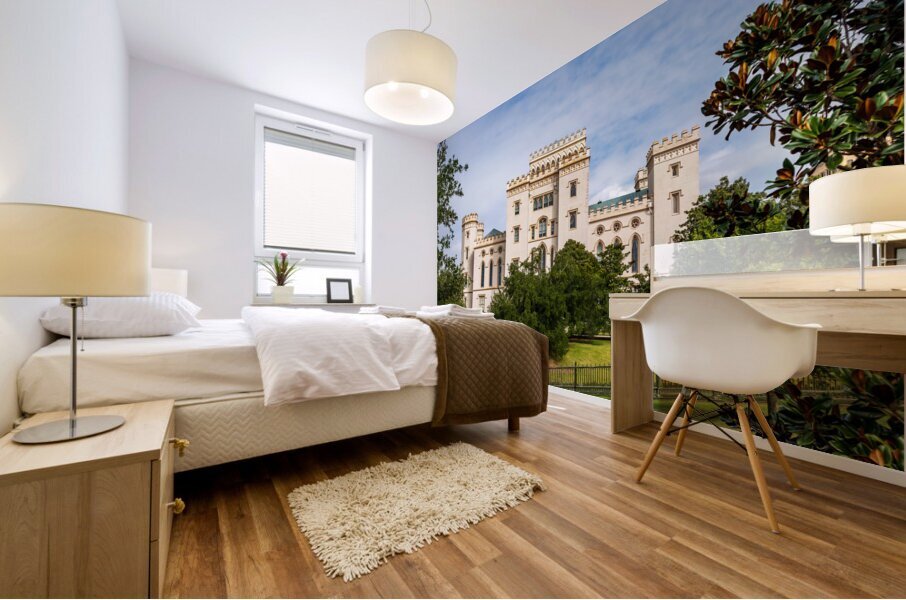 Castle of Baton Rouge or old capitol building in Louisiana Mural print