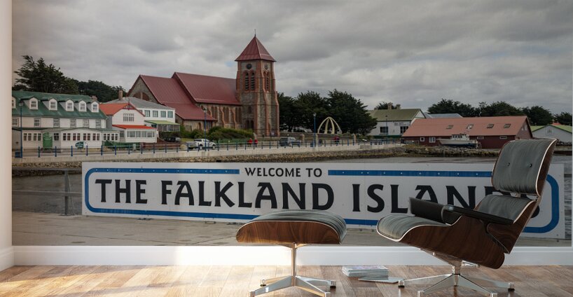 Welcome to Falklands sign in Stanley Falkland Islands Wall Murals