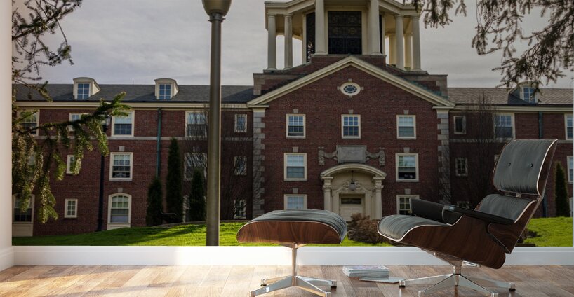 Facade of iconic Stuyvesant Hall at Ohio Wesleyan University Wall Murals