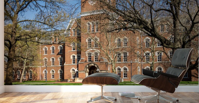 Facade of iconic University Hall on the Oval at OSU in Columbus  Wall Murals